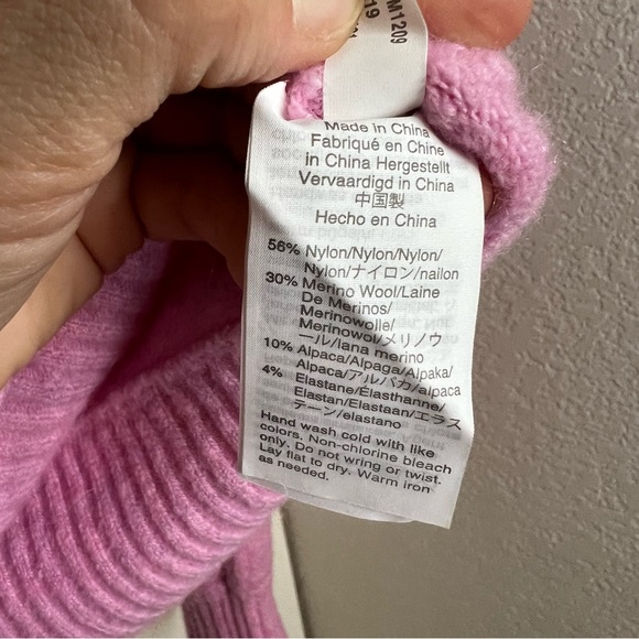 J. Crew women's Wool and Alpaca blend Crewneck Heather Rose/Pink Sweater Size Sm - Picture 9 of 13